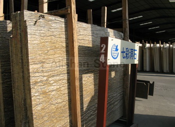 Rainforest Travertine slabs